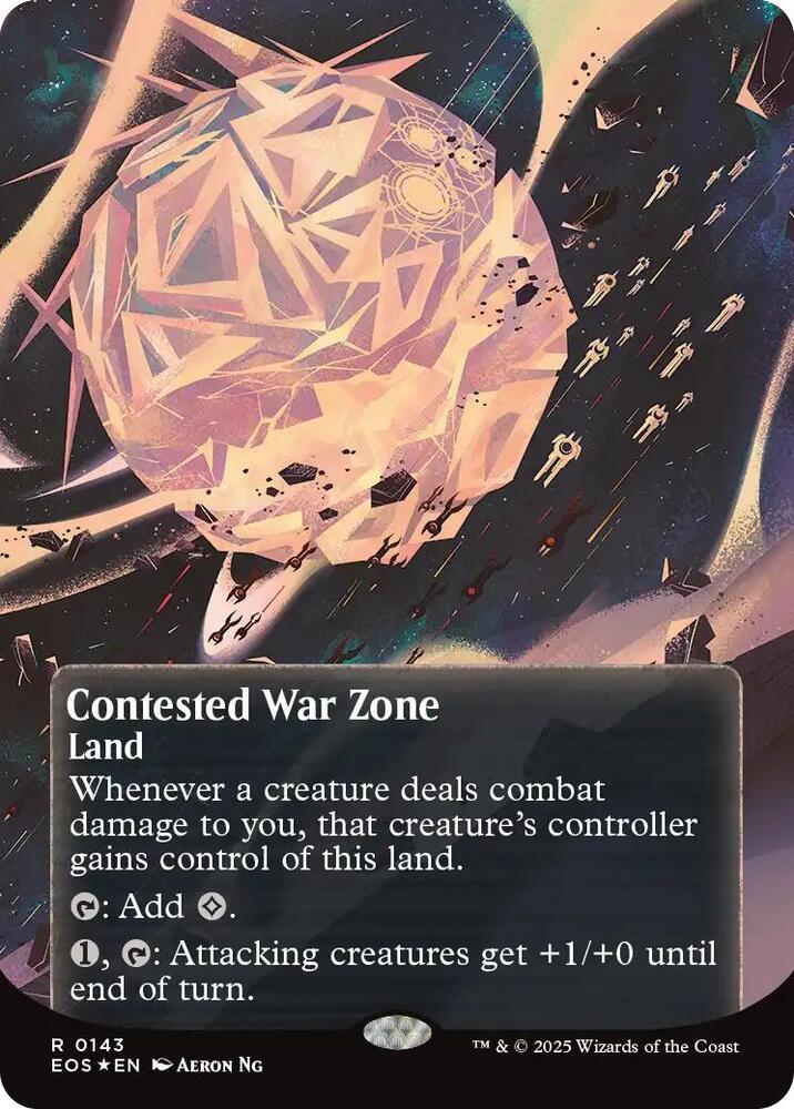 Contested War Zone (0143) (Borderless) (Galaxy Foil) [Edge of Eternities: Stellar Sights] 143