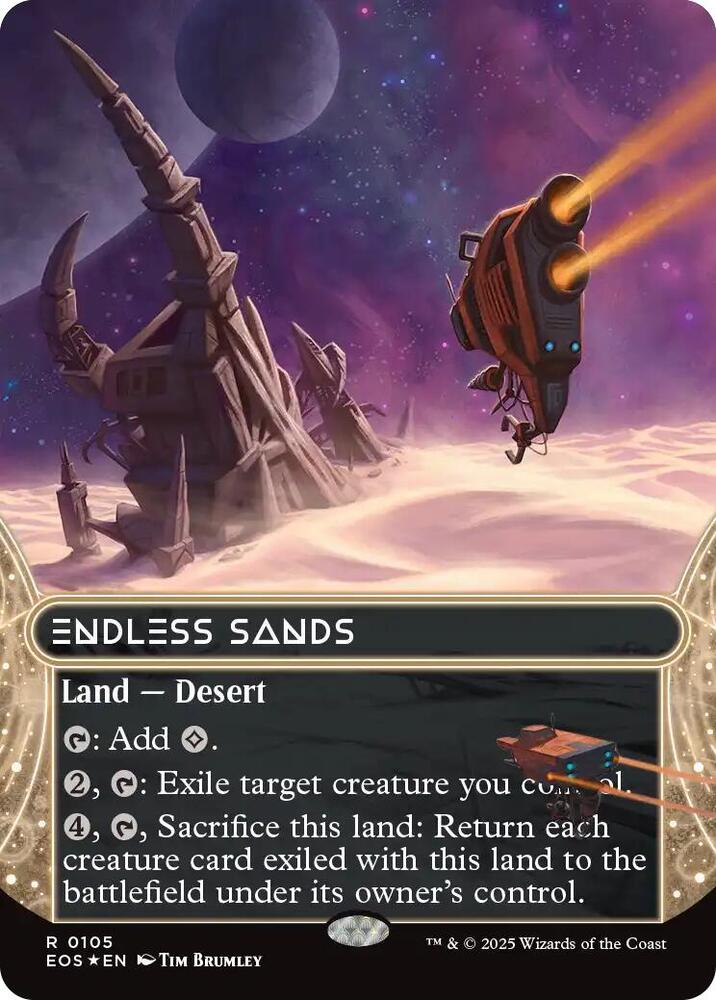 Endless Sands (0105) (Borderless) (Galaxy Foil) [Edge of Eternities: Stellar Sights] 105