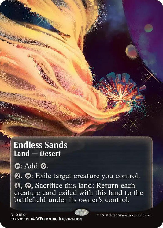 Endless Sands (0150) (Borderless) (Galaxy Foil) [Edge of Eternities: Stellar Sights] 150