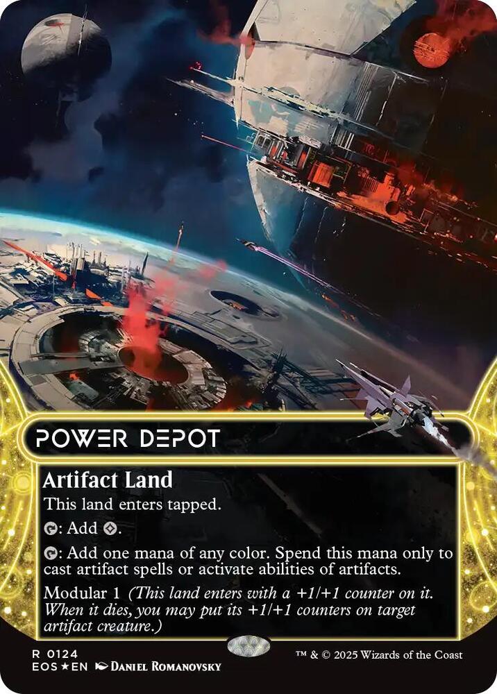Power Depot (0124) (Borderless) (Galaxy Foil) [Edge of Eternities: Stellar Sights] 124