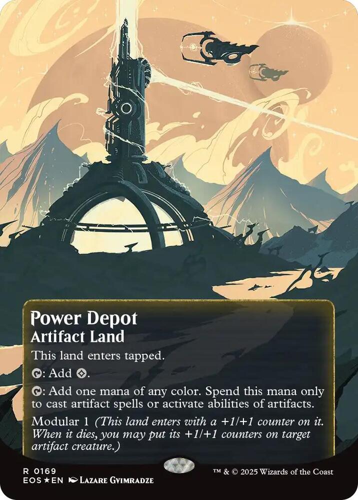 Power Depot (0169) (Borderless) (Galaxy Foil) [Edge of Eternities: Stellar Sights] 169