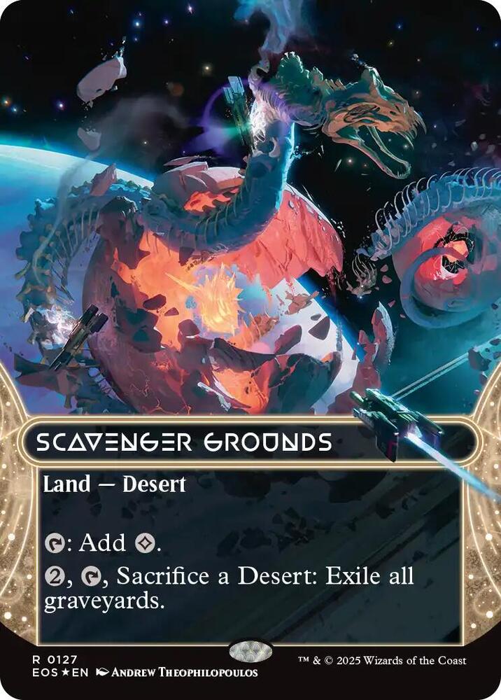 Scavenger Grounds (0127) (Borderless) (Galaxy Foil) [Edge of Eternities: Stellar Sights] 127