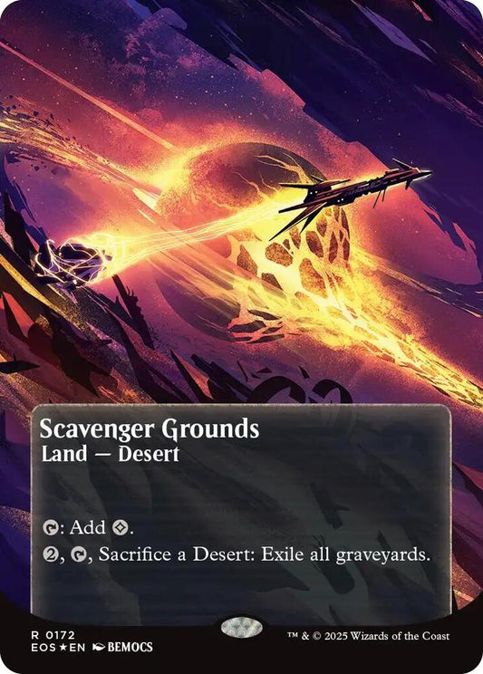 Scavenger Grounds (0172) (Borderless) (Galaxy Foil) [Edge of Eternities: Stellar Sights] 172