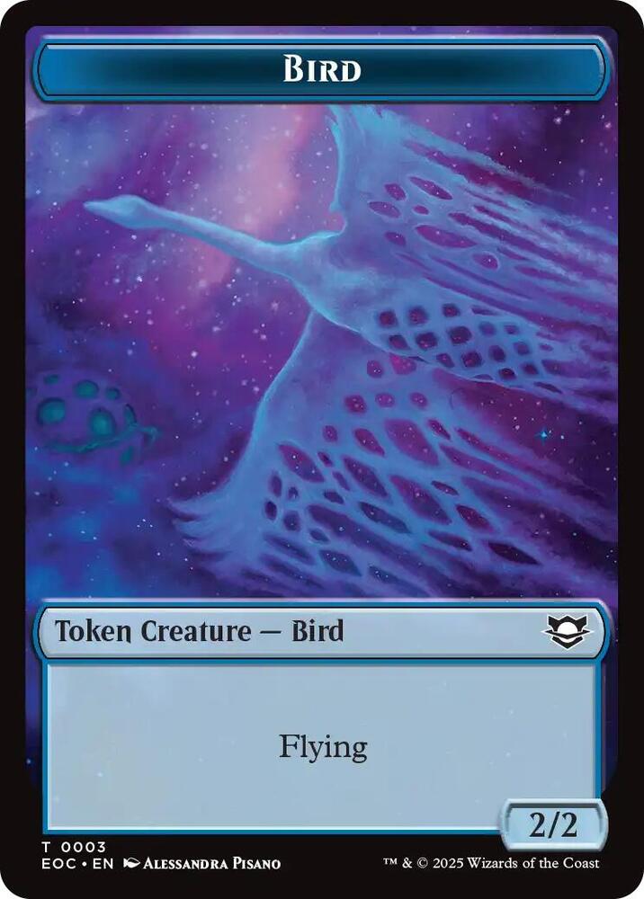 Bird // Golem (0012) Double-Sided Token [Commander: Edge of Eternities] 3 // 12