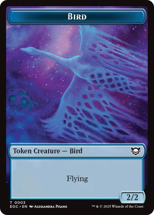 Bird // Golem (0012) Double-Sided Token [Commander: Edge of Eternities] 3 // 12