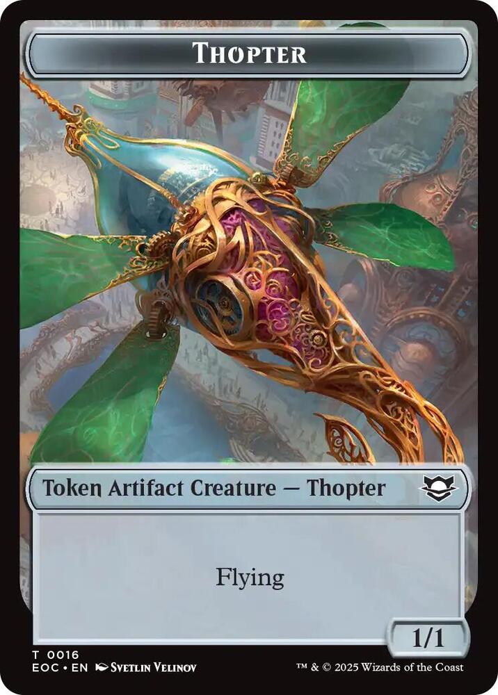 Thopter // Gnome Double-Sided Token [Commander: Edge of Eternities] 16 // 11