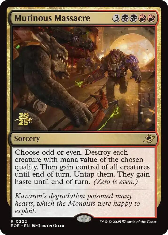 Mutinous Massacre [Prerelease Cards] 222