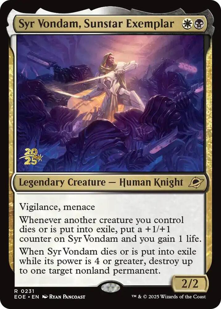 Syr Vondam, Sunstar Exemplar [Prerelease Cards] 231