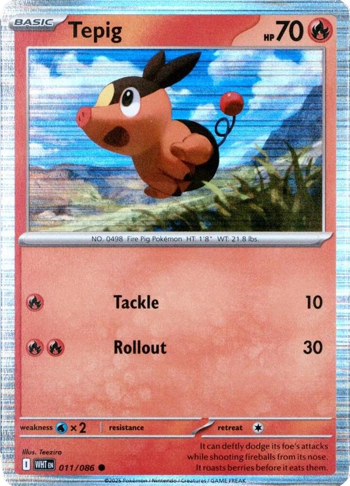 Tepig - 011/086 (Unova Poster Collection) [Miscellaneous Cards & Products] 011/086