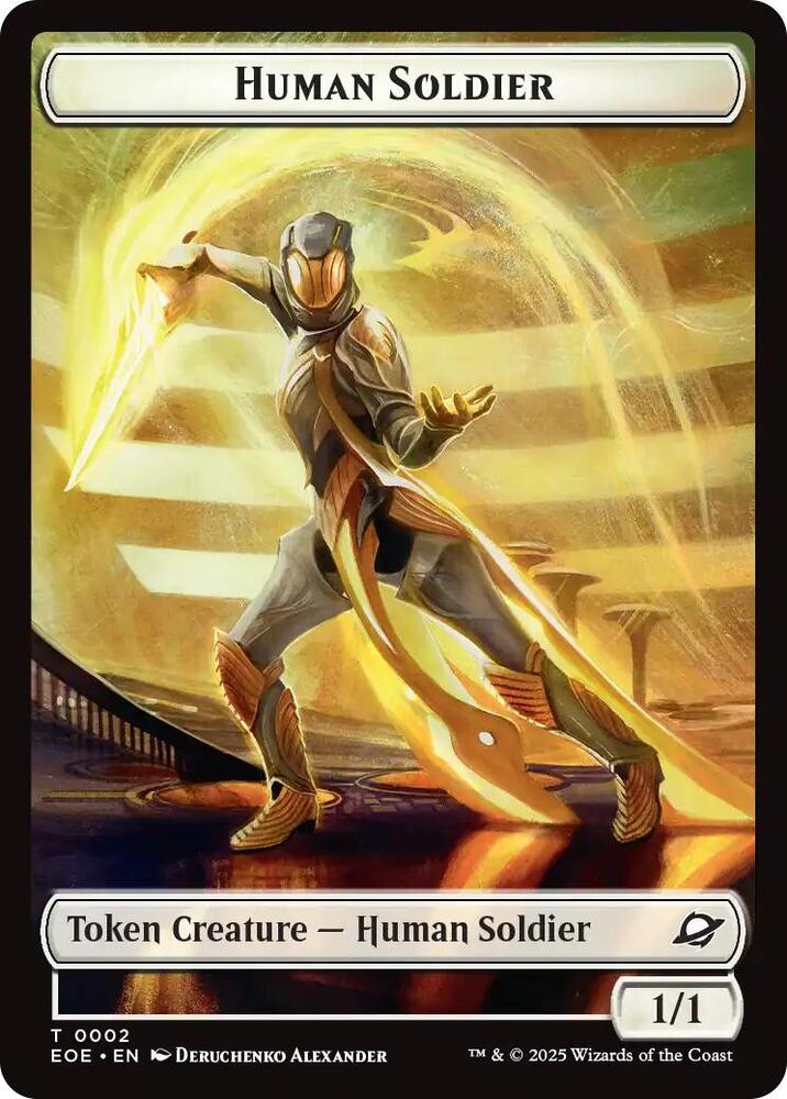Human Soldier // Lander (0007) Doubled-Sided Token [Edge of Eternities] 2 // 7