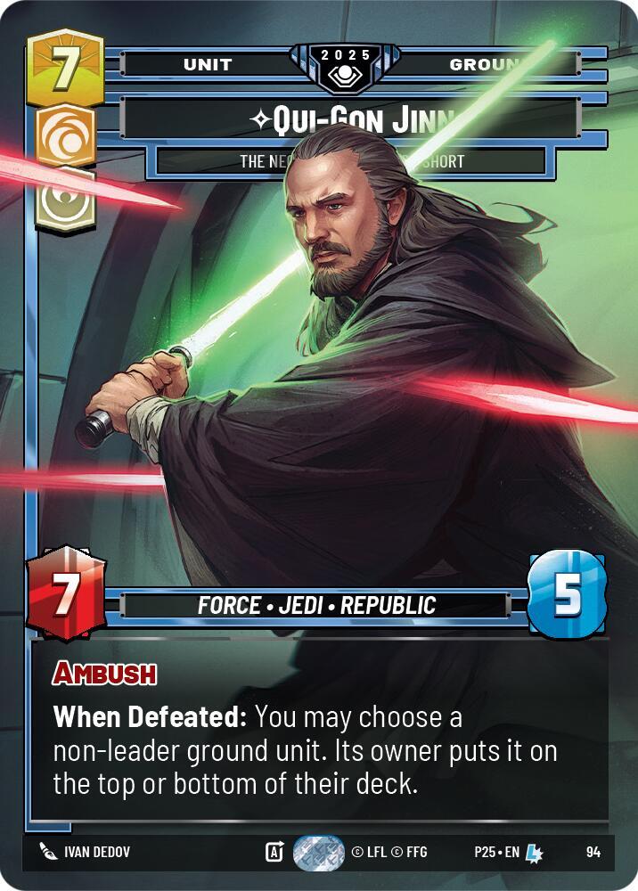 Qui-Gon Jinn - The Negotiations Will Be Short [Organized Play Promos] 94