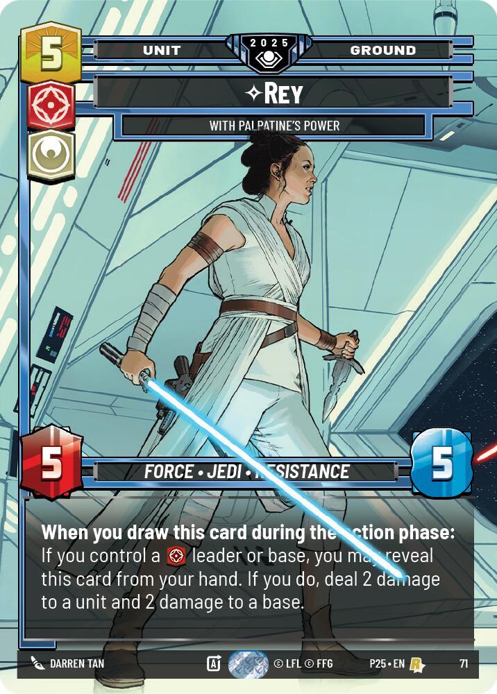 Rey - With Palpatine's Power (71) [Organized Play Promos] 71