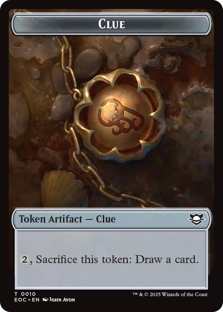 Clue // Beast (0005) Double-Sided Token [Commander: Edge of Eternities] 10 // 5