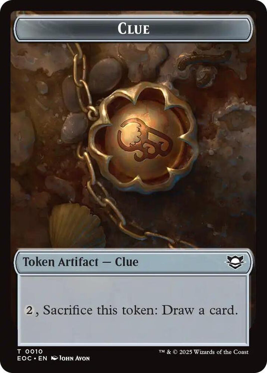 Clue // Beast (0005) Double-Sided Token [Commander: Edge of Eternities] 10 // 5