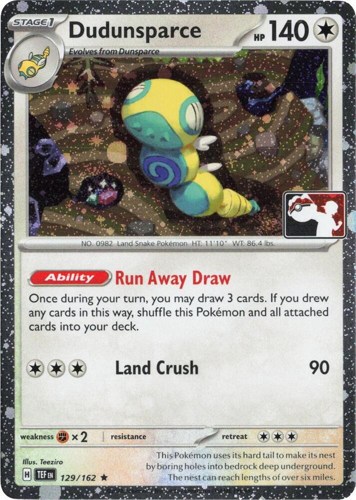 Dudunsparce - 129/162 (Cosmos Holo) [Prize Pack Series Cards] 129/162