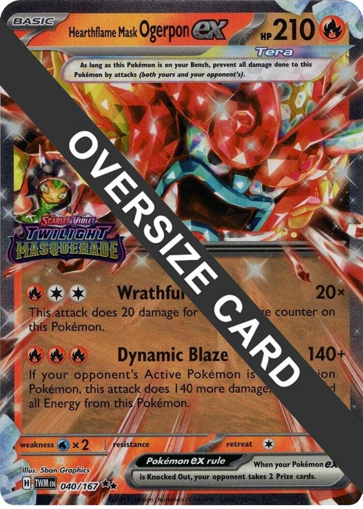Hearthflame Mask Ogerpon ex (Twilight Masquerade Stamp) [Jumbo Cards] 040/167
