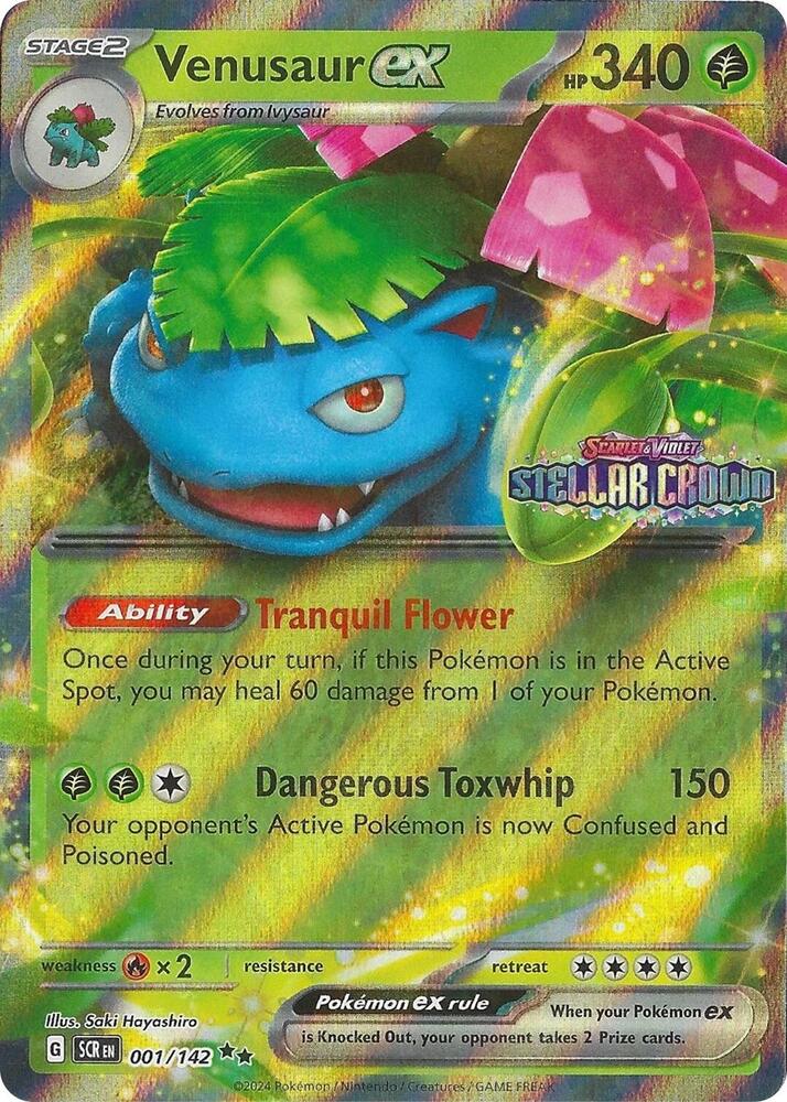 Venusaur ex (Stellar Crown Stamp) [Miscellaneous Cards & Products] 001/142