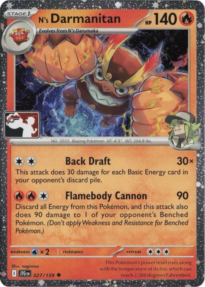 N's Darmanitan - 027/159 (Cosmos Holo) [Prize Pack Series Cards] 027/159