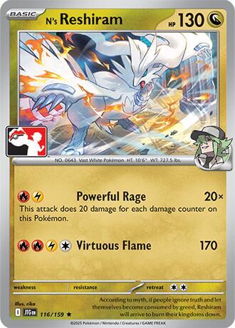 N's Reshiram - 116/159 [Prize Pack Series Cards] 116/159