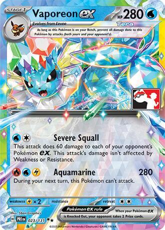 Vaporeon ex - 023/131 [Prize Pack Series Cards] 023/131