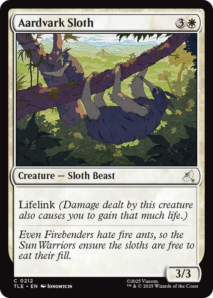 Aardvark Sloth (0212) [Avatar: The Last Airbender: Eternal-Legal] 212