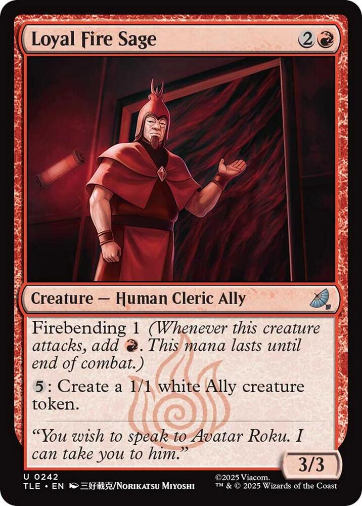 Loyal Fire Sage [Avatar: The Last Airbender: Eternal-Legal] 242
