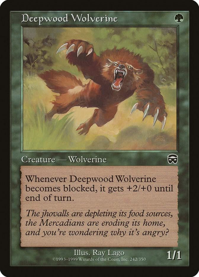 Deepwood Wolverine [Mercadian Masques] 242