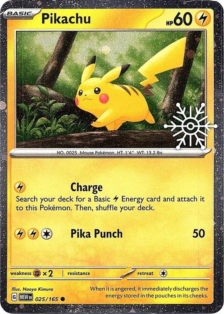 Pikachu - 025/165 (Holiday Calendar) [Miscellaneous Cards & Products] 025/165