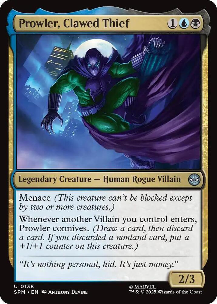 Prowler, Clawed Thief [Marvel's Spider-Man] 138