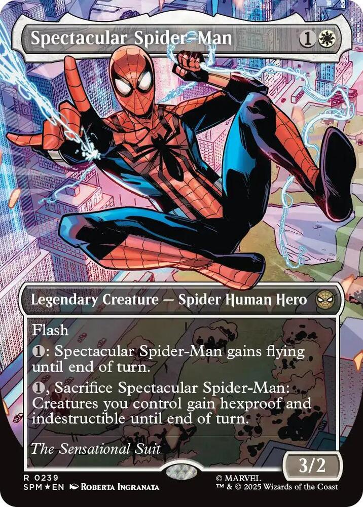 Spectacular Spider-Man (0239) (Borderless) (Textured Foil) [Marvel's Spider-Man] 239