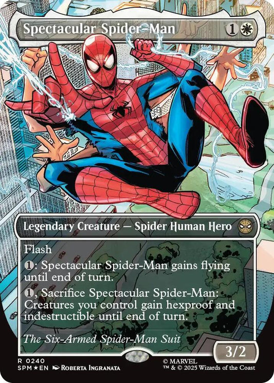 Spectacular Spider-Man (0240) (Borderless) (Textured Foil) [Marvel's Spider-Man] 240
