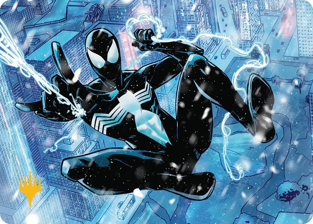Spectacular Spider-Man (Black) Art Card (Gold-Stamped Planeswalker Symbol) [Art Series: Marvel's Spider-Man] 52