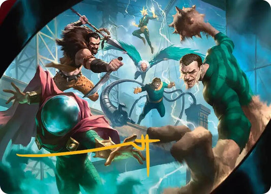 Behold the Sinister Six! Art Card (7/54) (Gold-Stamped Signature) [Art Series: Marvel's Spider-Man] 7