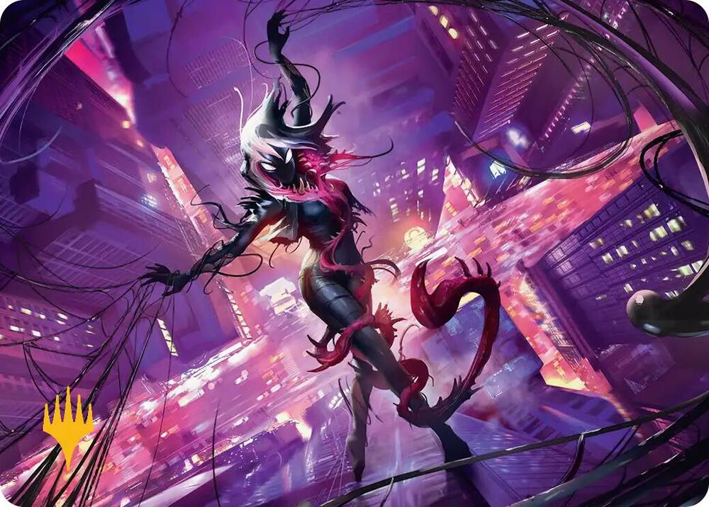 Gwenom, Remorseless Art Card (Gold-Stamped Planeswalker Symbol) [Art Series: Marvel's Spider-Man] 8