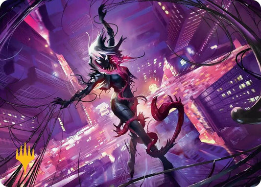 Gwenom, Remorseless Art Card (Gold-Stamped Planeswalker Symbol) [Art Series: Marvel's Spider-Man] 8