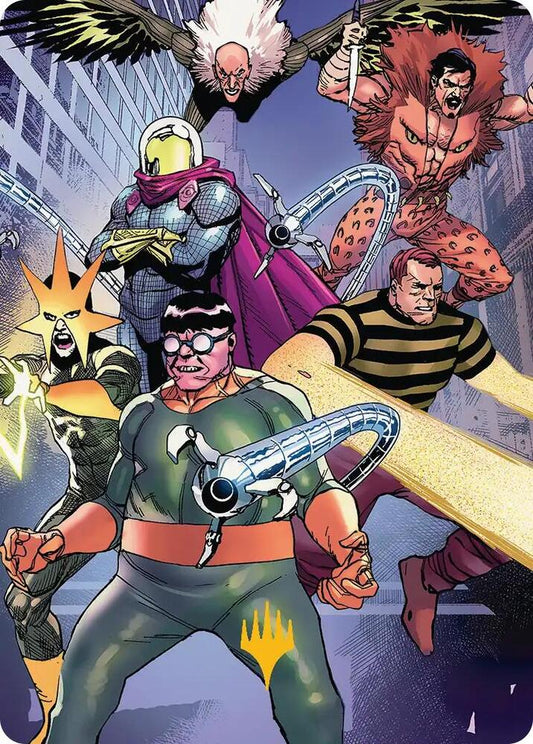 Behold the Sinister Six! Art Card (45/54) (Gold-Stamped Planeswalker Symbol) [Art Series: Marvel's Spider-Man] 45