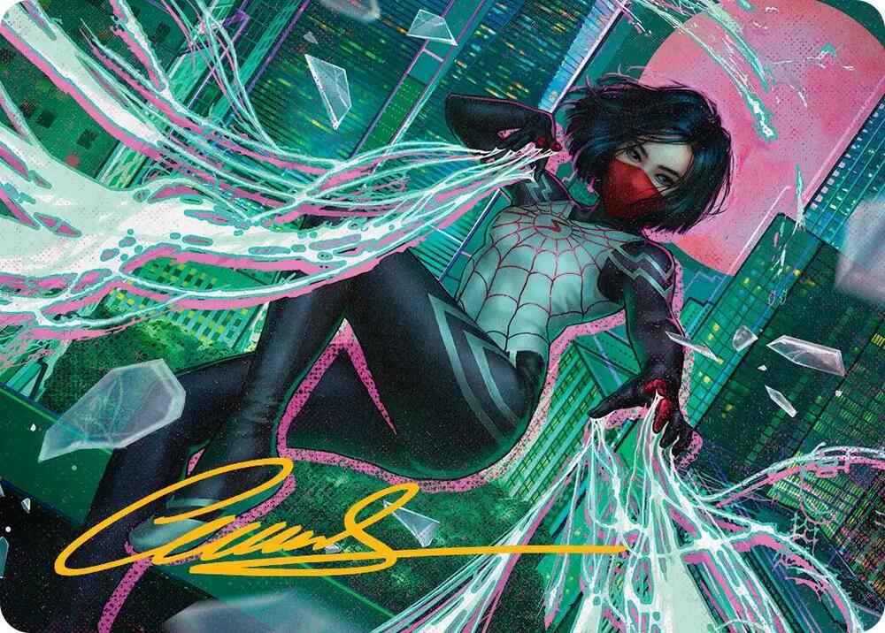 Silk, Web Weaver Art Card (29/54) (Gold-Stamped Signature) [Art Series: Marvel's Spider-Man] 29