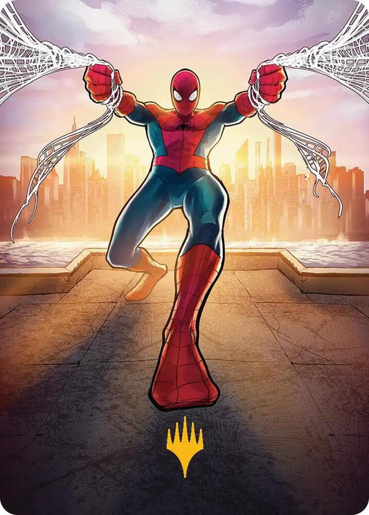 Amazing Spider-Man Art Card (36/54) (Gold-Stamped Planeswalker Symbol) [Art Series: Marvel's Spider-Man] 36