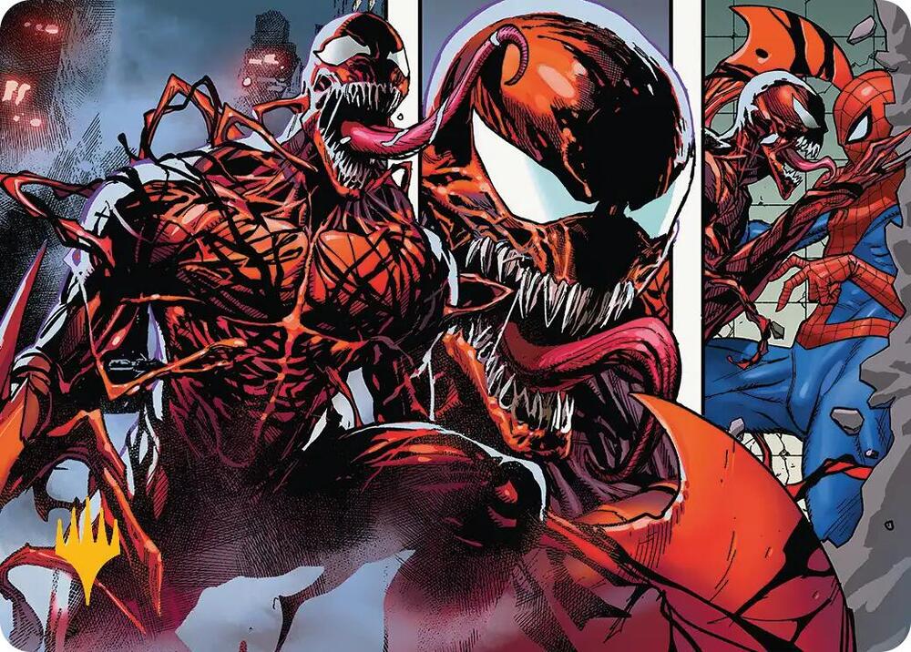 Carnage, Crimson Chaos Art Card (Gold-Stamped Planeswalker Symbol) [Art Series: Marvel's Spider-Man] 47