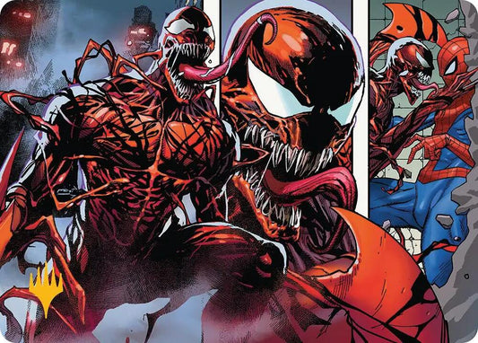 Carnage, Crimson Chaos Art Card (Gold-Stamped Planeswalker Symbol) [Art Series: Marvel's Spider-Man] 47