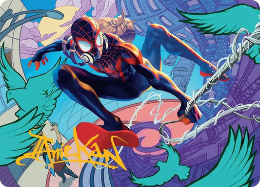 Spider-Man, Brooklyn Visionary Art Card (Gold-Stamped Signature) [Art Series: Marvel's Spider-Man] 20