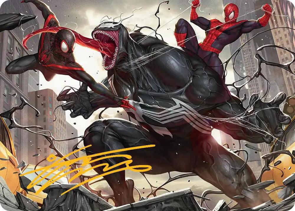 Terrific Team-Up Art Card (Gold-Stamped Signature) [Art Series: Marvel's Spider-Man] 23