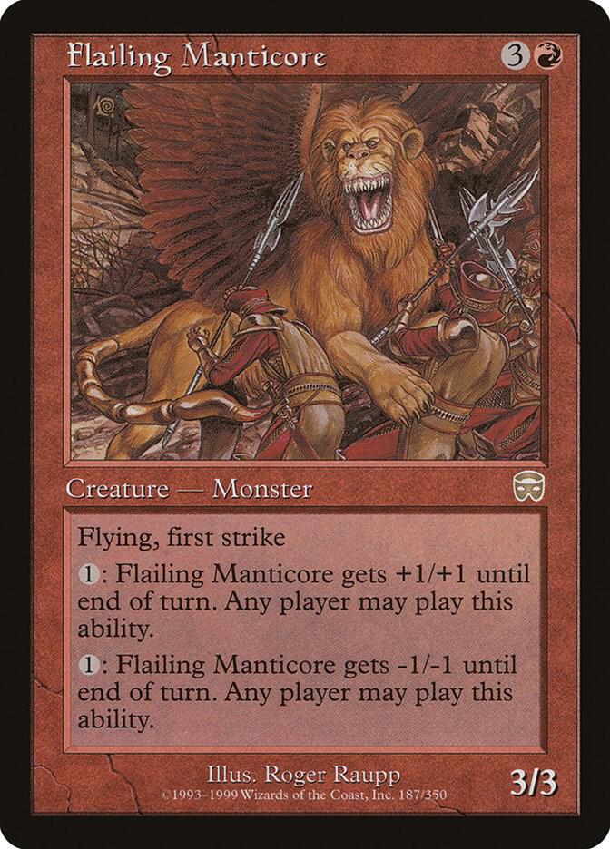Flailing Manticore [Mercadian Masques] 187