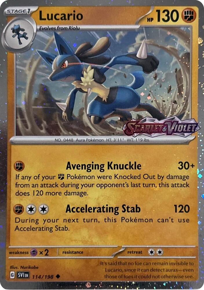 Lucario (Scarlet & Violet Stamp) [Miscellaneous Cards & Products] 114/198
