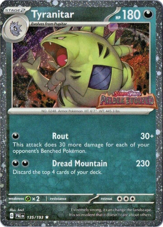 Tyranitar (Paldea Evolved Stamp) [Miscellaneous Cards & Products] 135/193