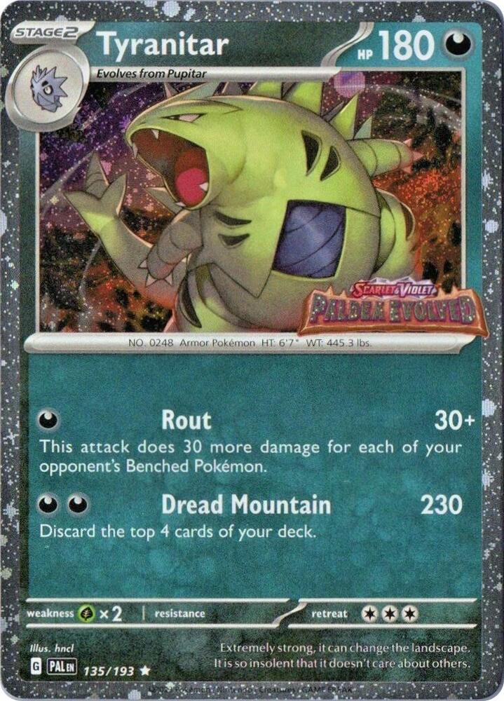 Tyranitar (Paldea Evolved Stamp) [Miscellaneous Cards & Products] 135/193