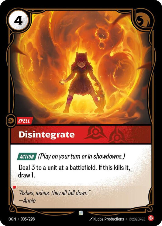Disintegrate [Origins] 005/298