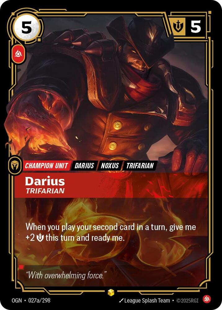 Darius - Trifarian (Alternate Art) [Origins] 027a/298