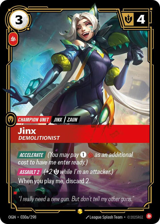 Jinx - Demolitionist (Alternate Art) [Origins] 030a/298