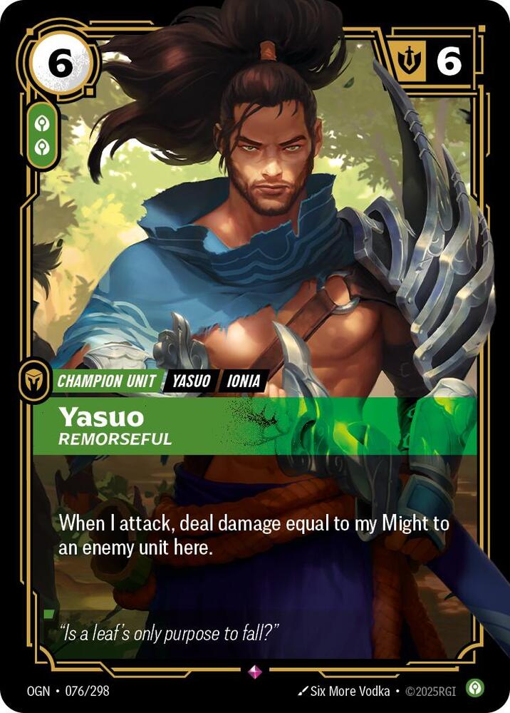 Yasuo, Remorseful [Origins] 076/298